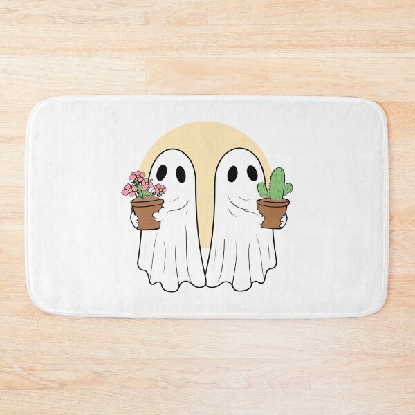 Item preview, Cute Cartoon Ghost Friends with Flower and Cactus Plants designed and sold by RuweisVibes.
