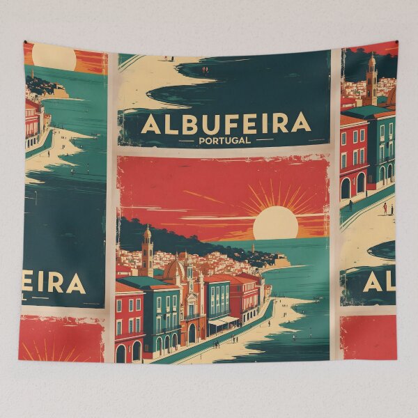 Item preview, Albufeira Portugal 1950s Vintage Travel Tourism designed and sold by TravelersGems.