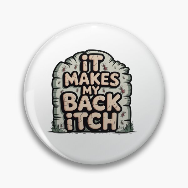 Item preview, It Makes My Back Itch –  Cartoon Humor Sticker designed and sold by Imaginarium of Chaos falcon88 .