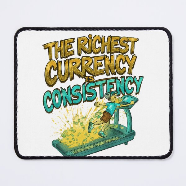 Item preview, The Richest Currency Is Consistency – Dollar Treadmill Runner designed and sold by Design Orbit.