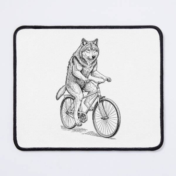 Item preview, Cycling Bicycle Wolf Vintage Cyclist Funny Biker Animal designed and sold by GrandeDuc.