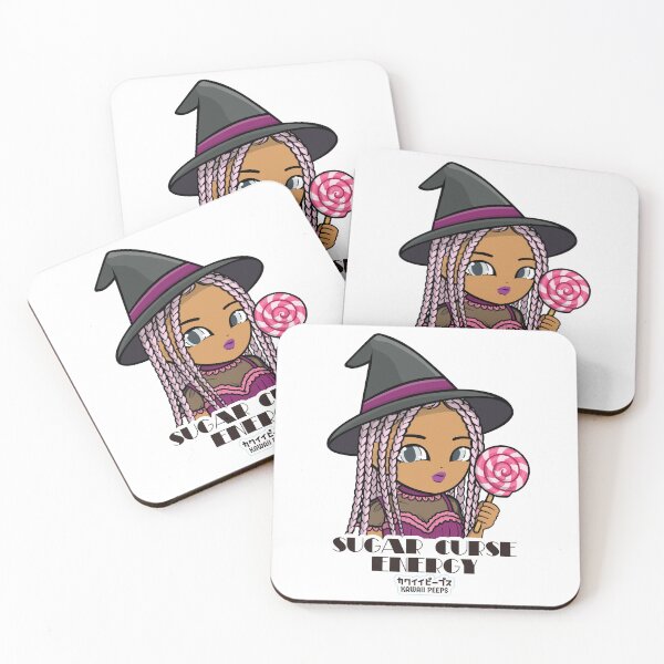 Item preview, Halloween Witch Lollipop Candy "Sugar Curse Energy" Kawaii Girl Design designed and sold by P-L-Sardines.