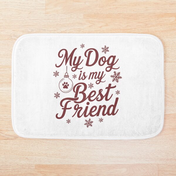 Item preview, My Dog is My Best Friend Christmas T-Shirt Design designed and sold by DavidTeeStudio.