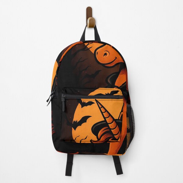 Item preview, Magical Halloween Unicorn – Cute Witch Unicorn with Pumpkin Moon designed and sold by DreamiCanvas.