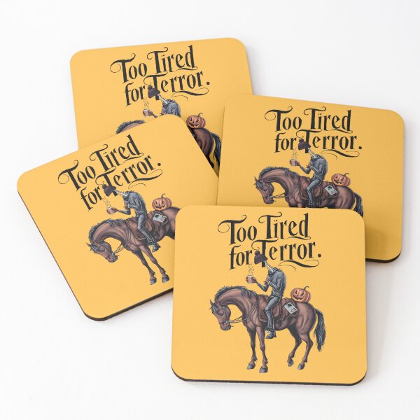 Item preview, Too Tired for Terror – The Most Relatable Headless Horseman Halloween Design! designed and sold by petpuppymania.