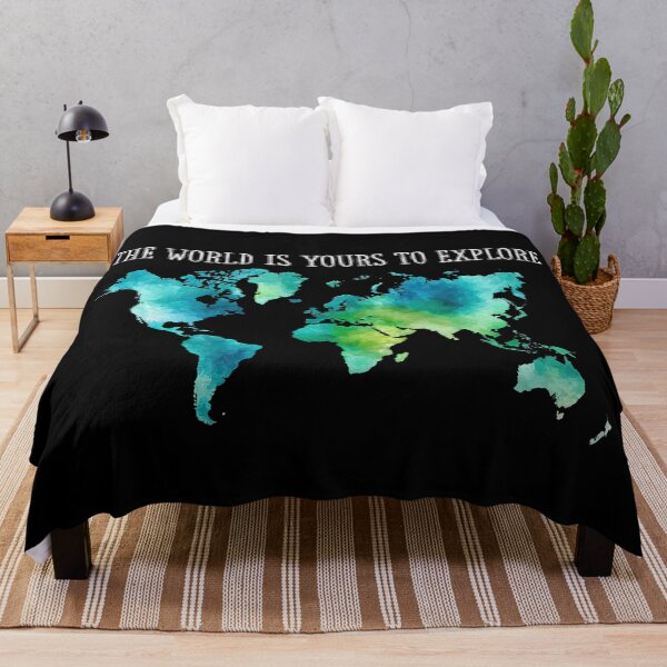 Item preview, The World Is Yours To Explore Aesthetic Flight Attendant Quote designed and sold by SWETA HALDER.