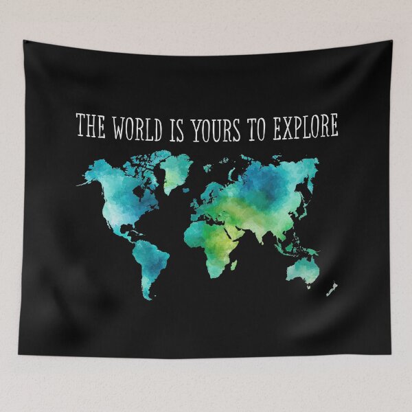 Item preview, The World Is Yours To Explore Aesthetic Flight Attendant Quote designed and sold by SWETA HALDER.