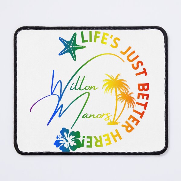 Item preview, Wilton Manors Florida Rainbow Tropical Design with Life’s Just Better Here Quote designed and sold by WarFX Designs.