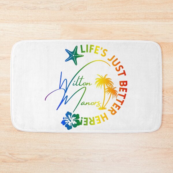Item preview, Wilton Manors Florida Rainbow Tropical Design with Life’s Just Better Here Quote designed and sold by WarFX Designs.