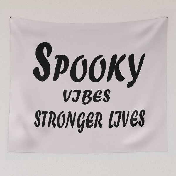Item preview, Spooky Vibes, Stronger Lives – Halloween Motivation Design designed and sold by ArtNestVerse.