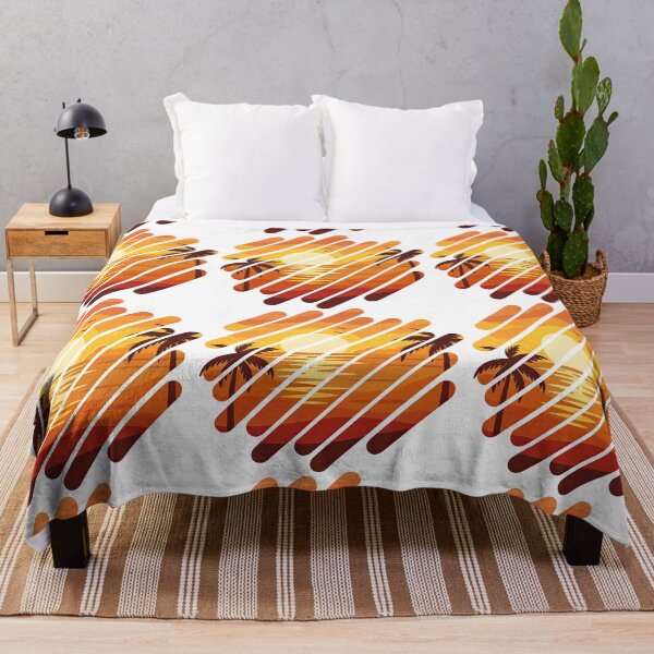 Item preview, Striped Sunset with Palm Trees and Ocean View designed and sold by ArtfulWeave.