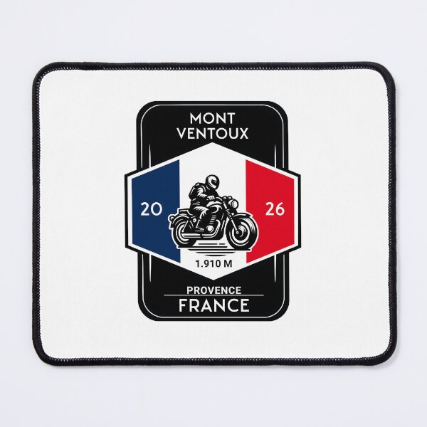 Item preview, Mont Ventoux 2026 Motorcycle Tour Badge, colors of the French flag STICKER OR SHIRT AND MORE designed and sold by designkb.