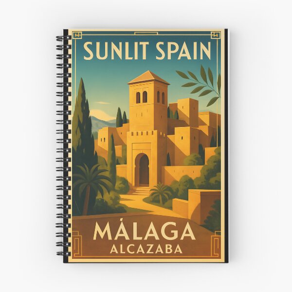 Item preview, Alcazaba of Málaga – Vintage Art Deco Málaga, Spain designed and sold by Cosmopolis.