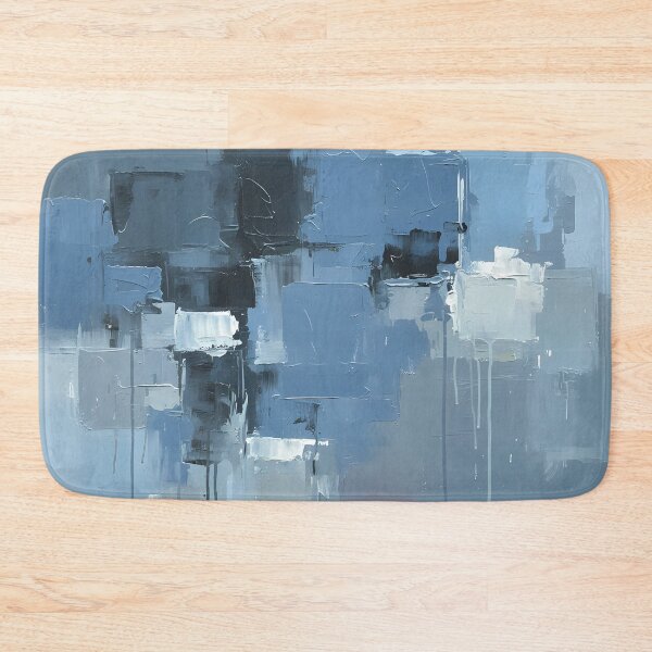 Item preview, Minimalist Blue Gray Abstract Painting designed and sold by MA DESIGNS.