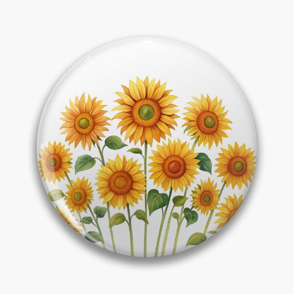 Item preview, Cheerful Watercolor Sunflower Bouquet designed and sold by ArtfulWeave.