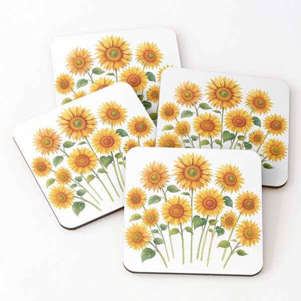 Item preview, Cheerful Watercolor Sunflower Bouquet designed and sold by ArtfulWeave.