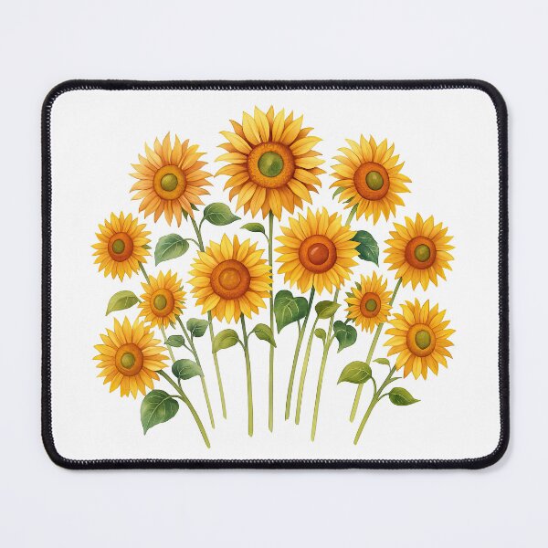 Item preview, Cheerful Watercolor Sunflower Bouquet designed and sold by ArtfulWeave.