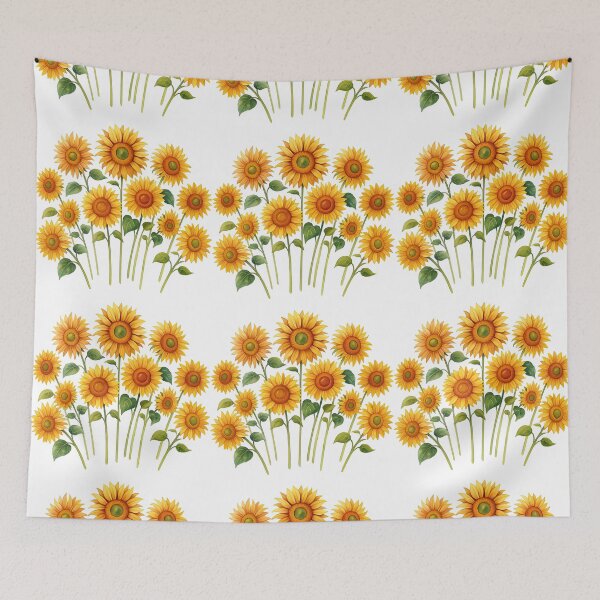 Item preview, Cheerful Watercolor Sunflower Bouquet designed and sold by ArtfulWeave.