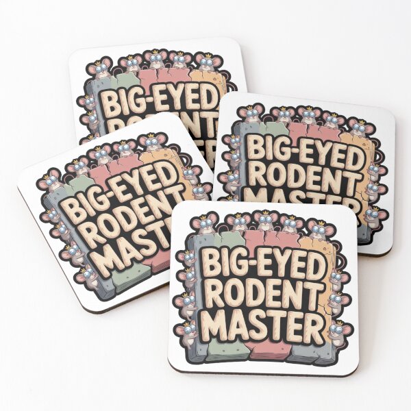 Item preview, Big-Eyed Rodent Master – Cartoon  Emblem Sticker designed and sold by Imaginarium of Chaos falcon88 .