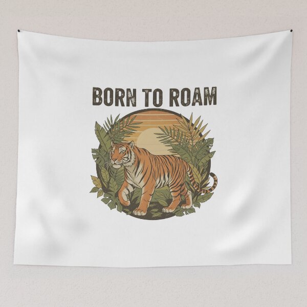 Item preview, Born to Roam Tiger T-Shirt – Wild Jungle Adventure Design designed and sold by Print Era.