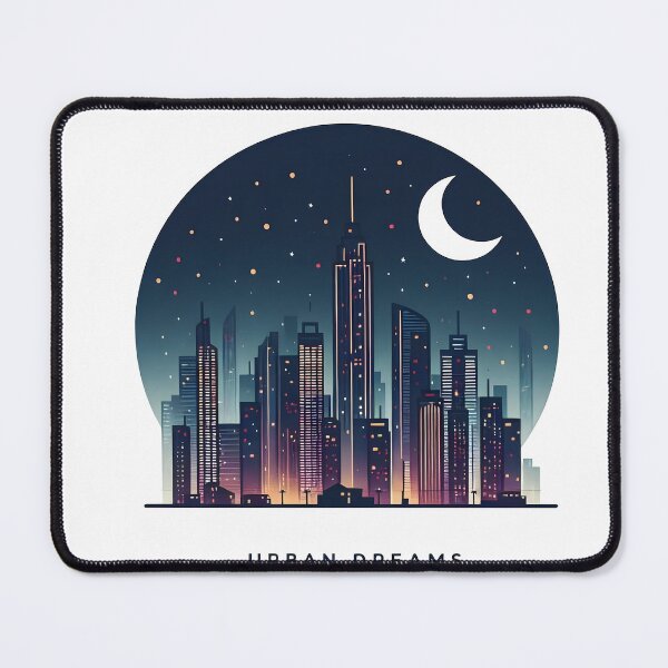 Item preview, city, skyline, moon, landscape, citylights, metropolitan designed and sold by TrueArtVibes.