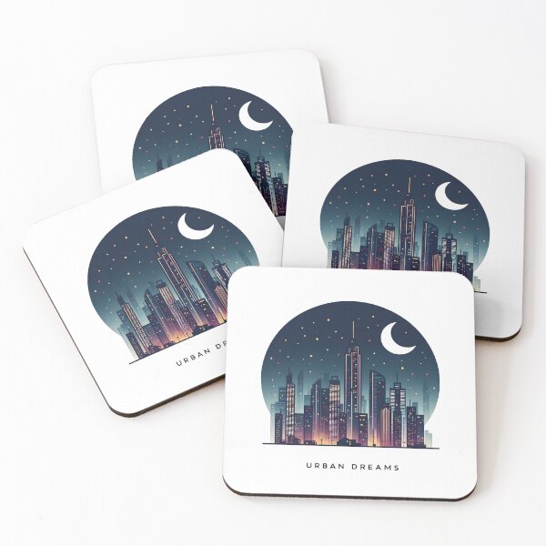 Item preview, city, skyline, moon, landscape, citylights, metropolitan designed and sold by TrueArtVibes.