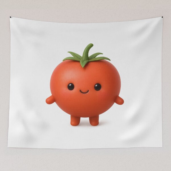 Item preview, Cute Happy Tomato | Kawaii Vegetable Art designed and sold by Moons Studio.