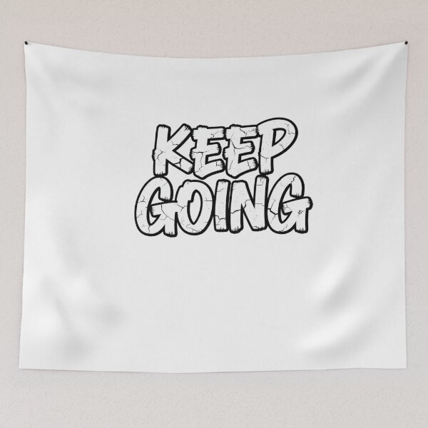 Item preview, Keep Going – Minimal x Brush Motivational Quote Design designed and sold by Happyfreedom.