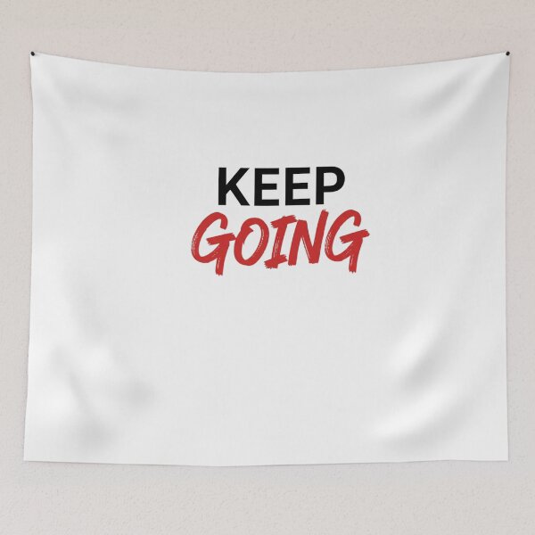 Item preview, Keep Going – Minimal x Brush Motivational Quote Design designed and sold by Happyfreedom.