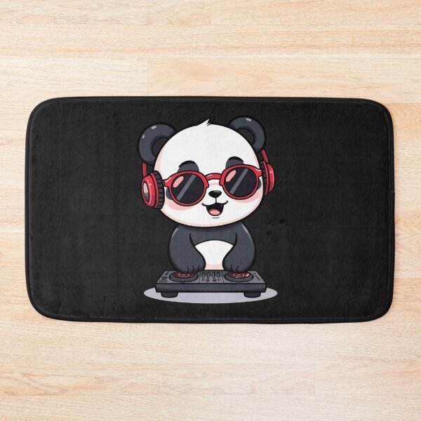 Item preview, Chibi DJ Panda with Red Headphones | Cute Cartoon Music Panda Design designed and sold by ColorSplash123.
