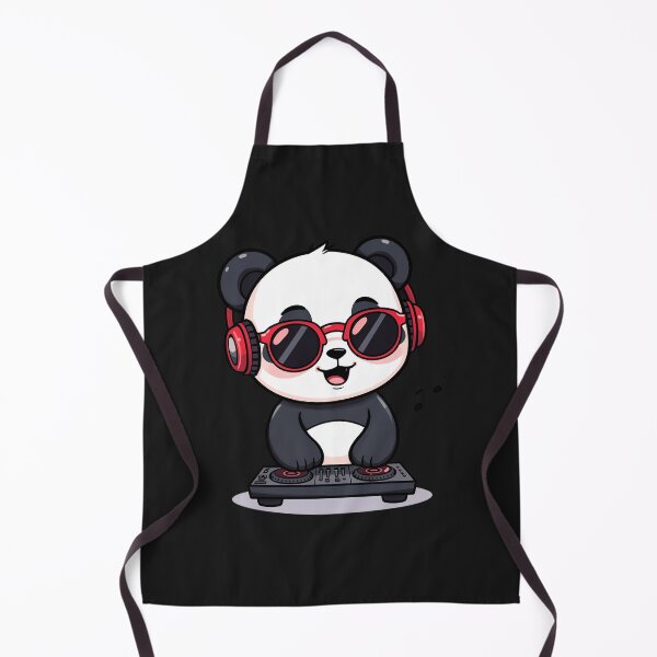 Item preview, Chibi DJ Panda with Red Headphones | Cute Cartoon Music Panda Design designed and sold by ColorSplash123.