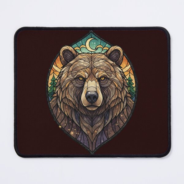 Item preview, Stained Glass Bear – Spirit of the Wild Forest | Sticker pack designed and sold by MerchYouSearch.