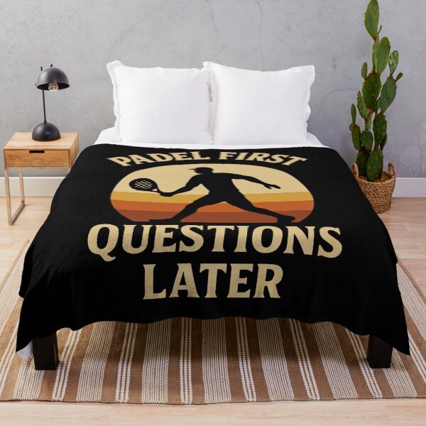 Item preview, Padel First Questions Later Funny Padel Tennis designed and sold by LuminOrb.