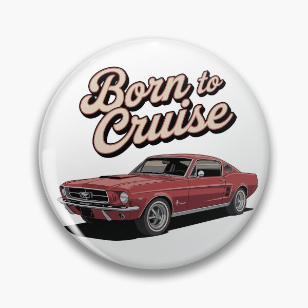 Item preview, Vintage Classic Car Mustang Born To Cruise designed and sold by PrintCarClub.