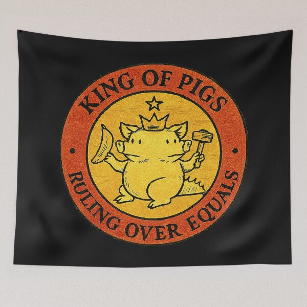 Item preview, King Of Pigs 1984 Animal Farm Orwell designed and sold by Degenerate Scum.