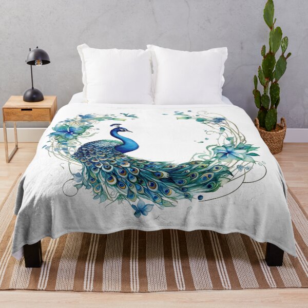Item preview, Elegant Peacock with Floral Frame designed and sold by Liededrom..