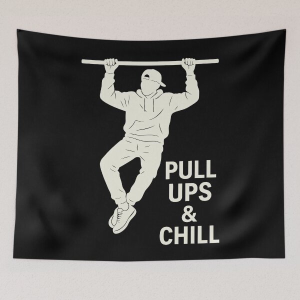 Item preview, Pull Ups & Chill Calisthenics Fitness Gym Workout designed and sold by LuminOrb.