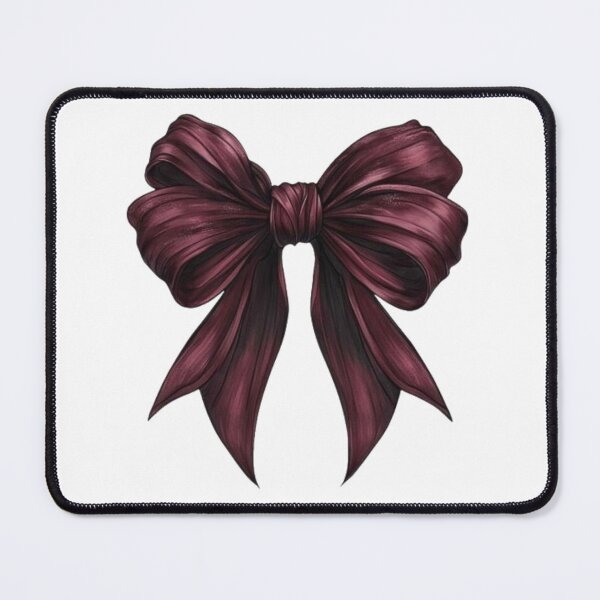 Item preview, Burgundy Satin Bow – Coquette Aesthetic Design designed and sold by FloraMyst.