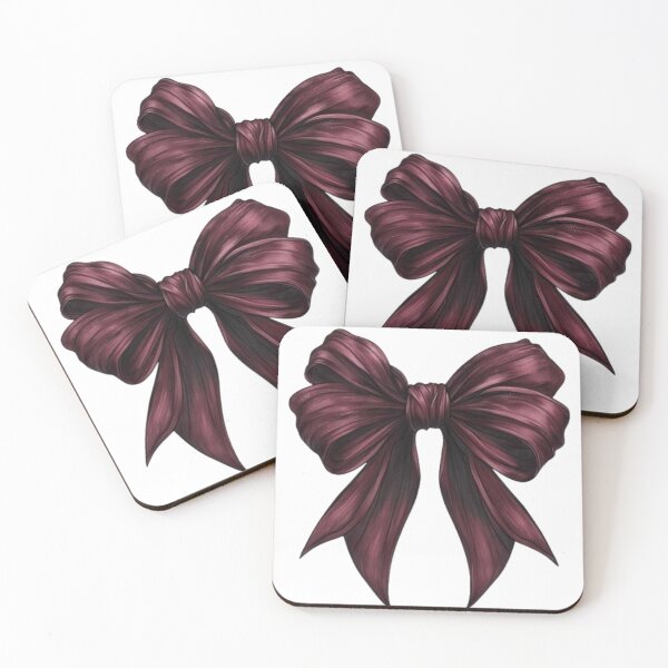 Item preview, Burgundy Satin Bow – Coquette Aesthetic Design designed and sold by FloraMyst.