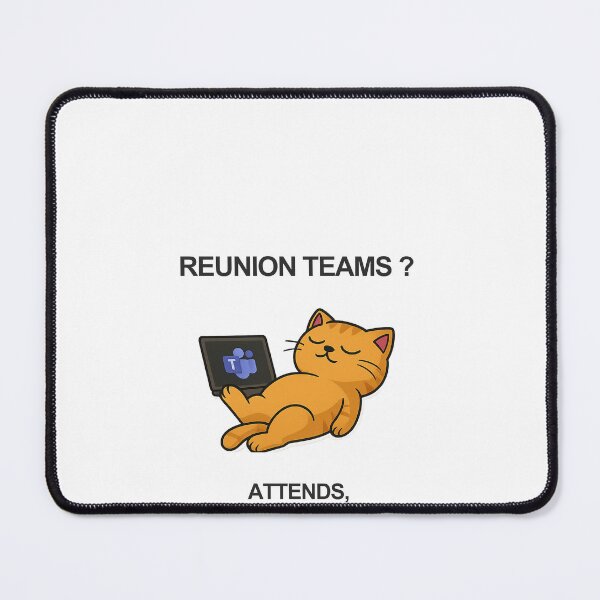 Item preview, Teams Meeting? The Thinking Cat Lying Down designed and sold by SENS OF HUMOUR.