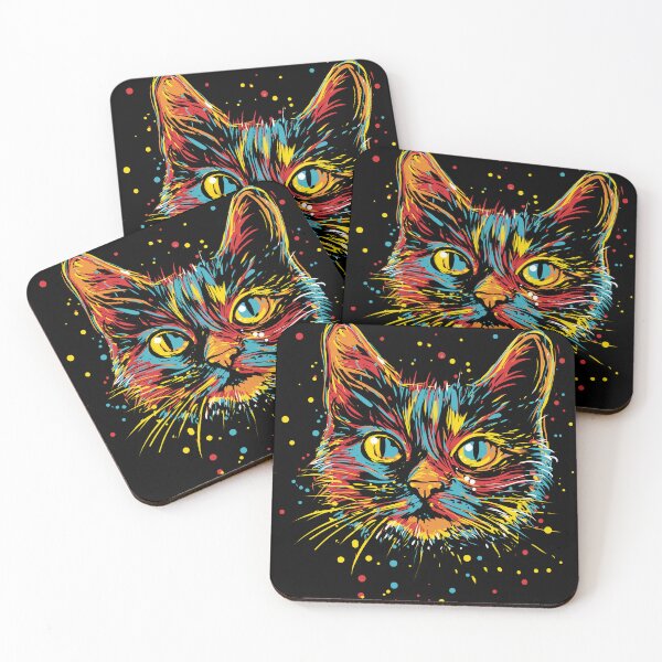 Item preview, Psychedelic cat designed and sold by kharma zero.