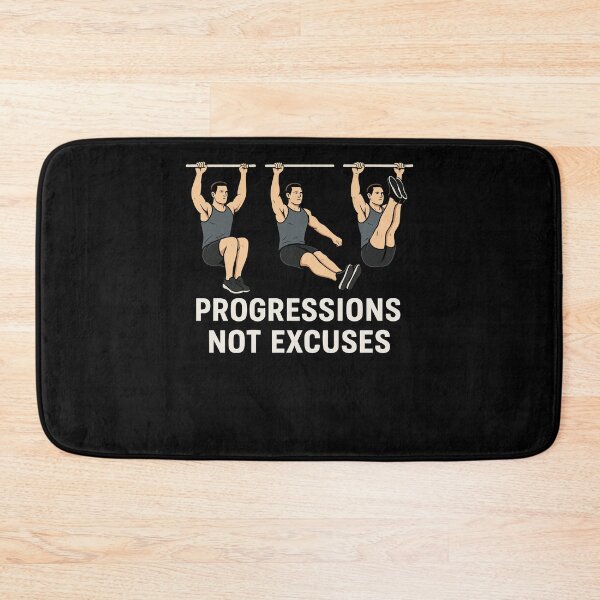 Item preview, Progressions Not Excuses Fitness Workout Gym designed and sold by LuminOrb.