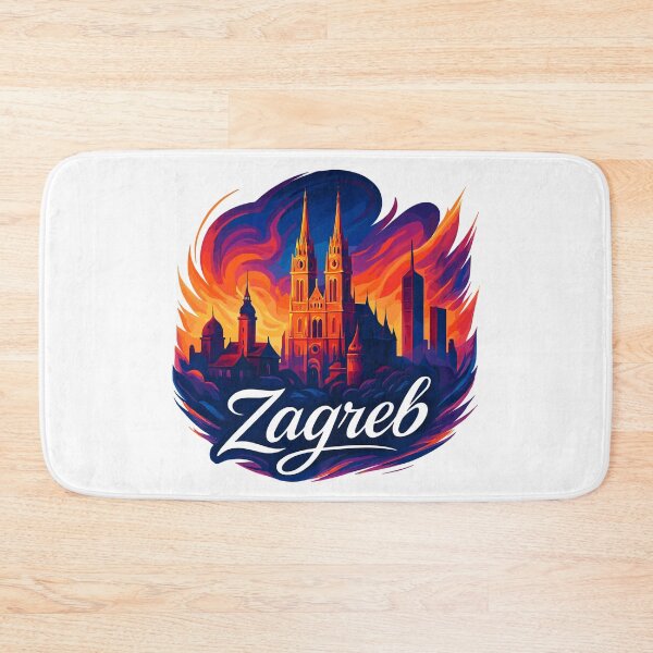 Item preview, Zagreb capital Croatia silhouette gift designed and sold by Pineapple-Tree.