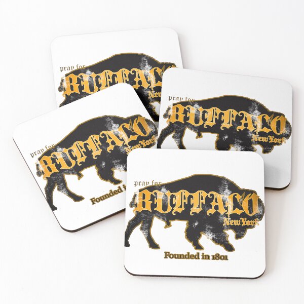Item preview, "Pray for Buffalo New York - Vintage Gothic Buffalo Silhouette Design" designed and sold by G & M artworks.