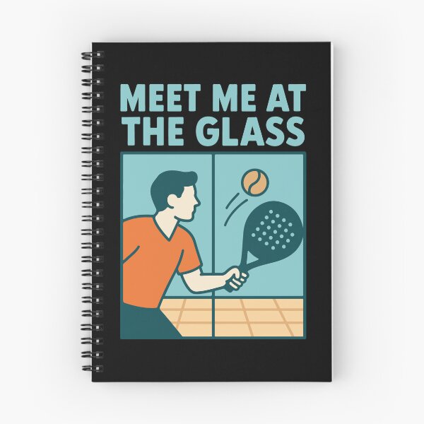 Item preview, Padel Player Meet Me At The Glass Tennis Fun designed and sold by LuminOrb.