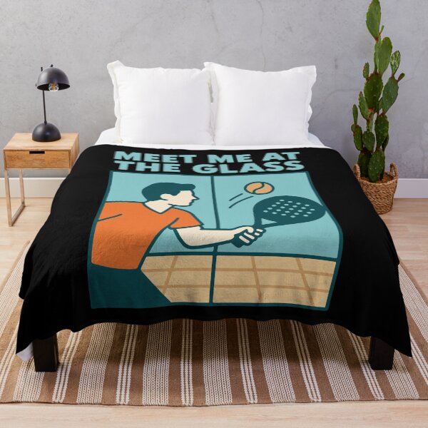 Item preview, Padel Player Meet Me At The Glass Tennis Fun designed and sold by LuminOrb.