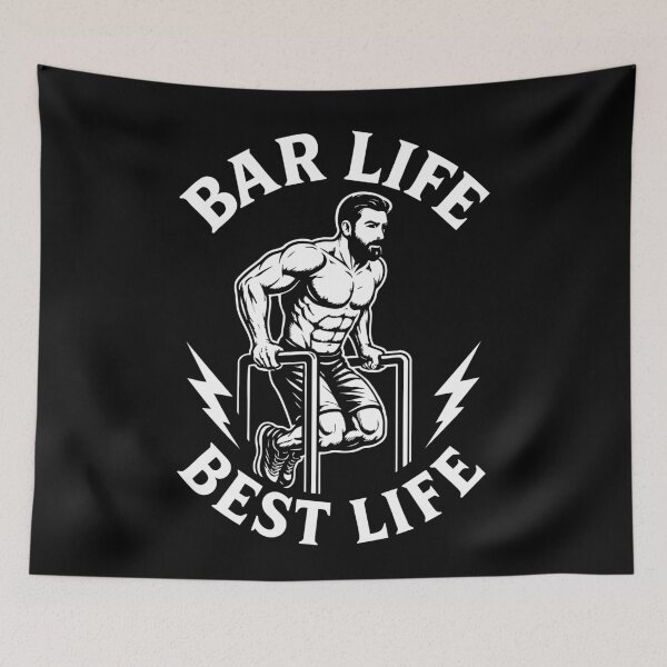 Aperçu de l'œuvre Bar Life Best Life Calisthenics Fitness Gym créée et vendue par LuminOrb.