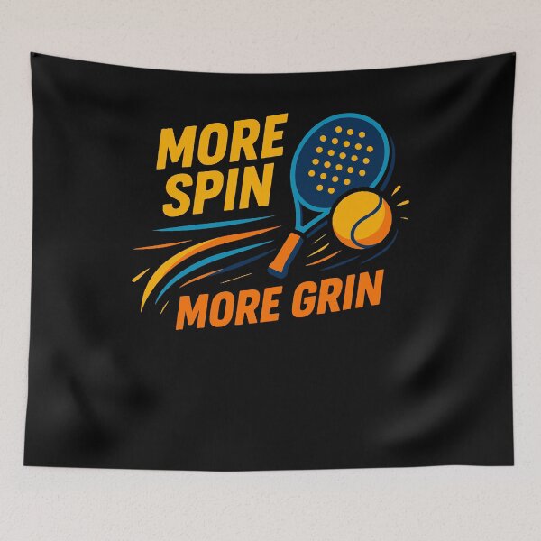 Item preview, Padel More Spin More Grin Tennis Fun designed and sold by LuminOrb.