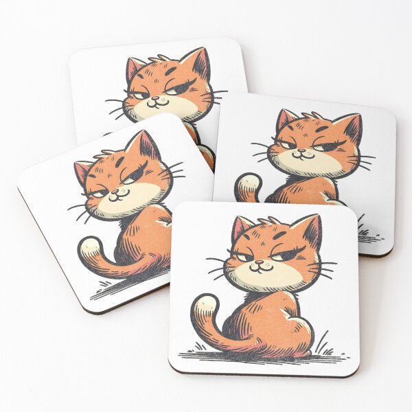 Item preview, Retro Cat Pose – Vintage Style Cat Moving Head Back Design designed and sold by Graphic Botique.