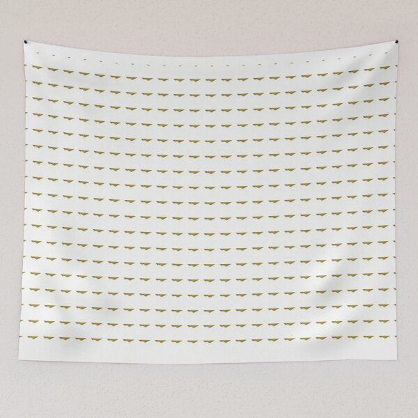 Item preview, Minimalist Pattern of Gold Dashes on White Background designed and sold by Poetic Patterns Studio.
